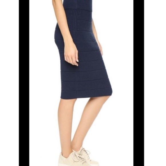 Marc Jacobs Blue Ribbed Sweater Pencil Skirt NEW M - Picture 9 of 11